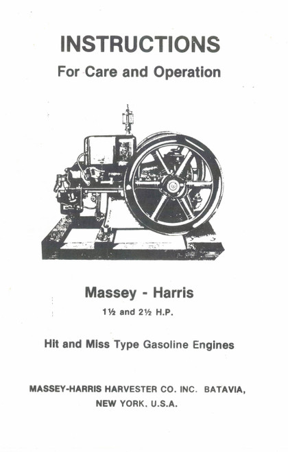 Book, Massey Harris 1, 1.5-2.5