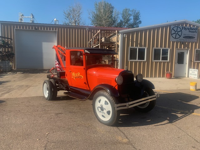 Ford Model A Tow Truck with Weaver Crane at our Antique Gas Engine Show