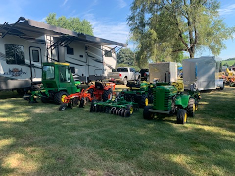 Custom Garden Tractor Display at our Antique Gas Engine Show and Tractor Show