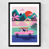 Road Trip Medium Black Frame