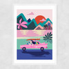 Road Trip Narrow White Frame