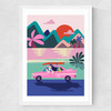 Road Trip Medium White Frame