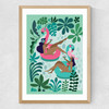 Summer Girls Medium Oak Frame