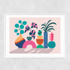 House Plants Narrow White Frame