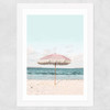 Pink Umbrella Wide White Frame