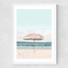 Pink Umbrella Medium White Frame