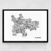 Glasgow by Phillip Sheffield Medium Black Frame