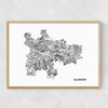 Glasgow by Phillip Sheffield Narrow Oak Frame