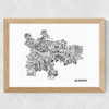Glasgow by Phillip Sheffield Wide Oak Frame