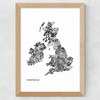 The British Isles by Phillip Sheffield Wide Oak Frame
