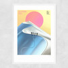 Alpine Ski Narrow White Frame