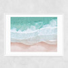 Aerial Ocean Narrow White Frame