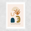 Boho Shapes Narrow White Frame