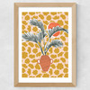 Potted Palm Tree Wide Oak Frame
