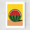 The Quarter Watermelon Medium White Frame