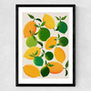 Lemons and Limes Medium Black Frame