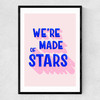 We're Made of Stars Narrow Black Frame