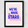 We're Made of Stars Wide Black Frame