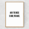 You Dance Narrow Oak Frame