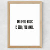 You Dance Wide Oak Frame