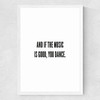 You Dance Medium White Frame