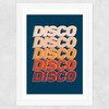 Disco Disco Blue Wide White Frame