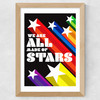 We Are All Made Of Stars Wide Oak Frame