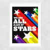 We Are All Made Of Stars Narrow White Frame