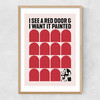 Red Door Narrow Oak Frame