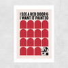 Red Door Unframed Print
