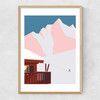 Chalet Print Narrow Oak Frame
