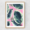 Rubber Plant Narrow Oak Frame