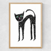Je suis un chat Medium Oak Frame