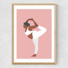 Yoga at 12 O'Clock Medium Oak Frame