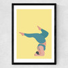 Yoga at 6 o'clock Medium Black Frame