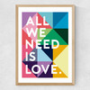 All We Need Is Love Medium Oak Frame