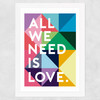All We Need Is Love Wide White Frame