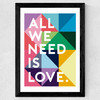 All We Need Is Love Wide Black Frame