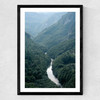 The River Through The Forest Medium Black Frame