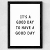 Good Day Wide Black Frame