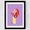 Fun Flowers Wide Black Frame