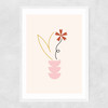 Flower by Linda Gobeta Narrow White Frame