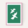 Love Birds In Green