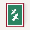 Love Birds In Green