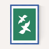 Love Birds In Green