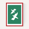 Love Birds In Green