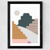 Mountains by Linda Gobeta Wide Black Frame