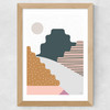 Mountains by Linda Gobeta Wide Oak Frame