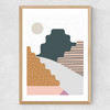Mountains by Linda Gobeta Medium Oak Frame