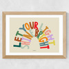 Shine Bright Rainbow Wide Oak Frame